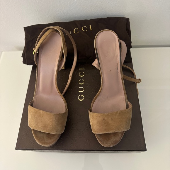 Gucci Nude Platform Heels - Picture 2 of 5